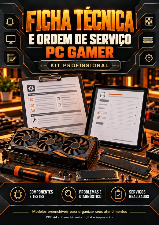 Capa da Ficha Técnica e Ordem de Serviço
